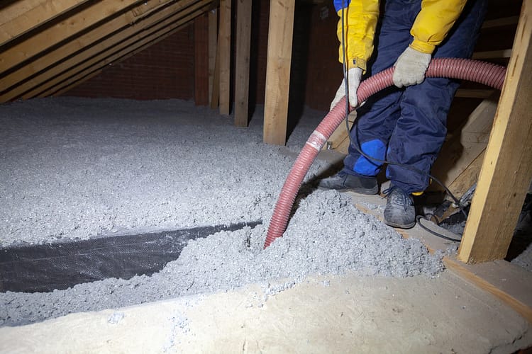 Keväthinta selluvilla puhallusvilla hengittää @Home_VOC